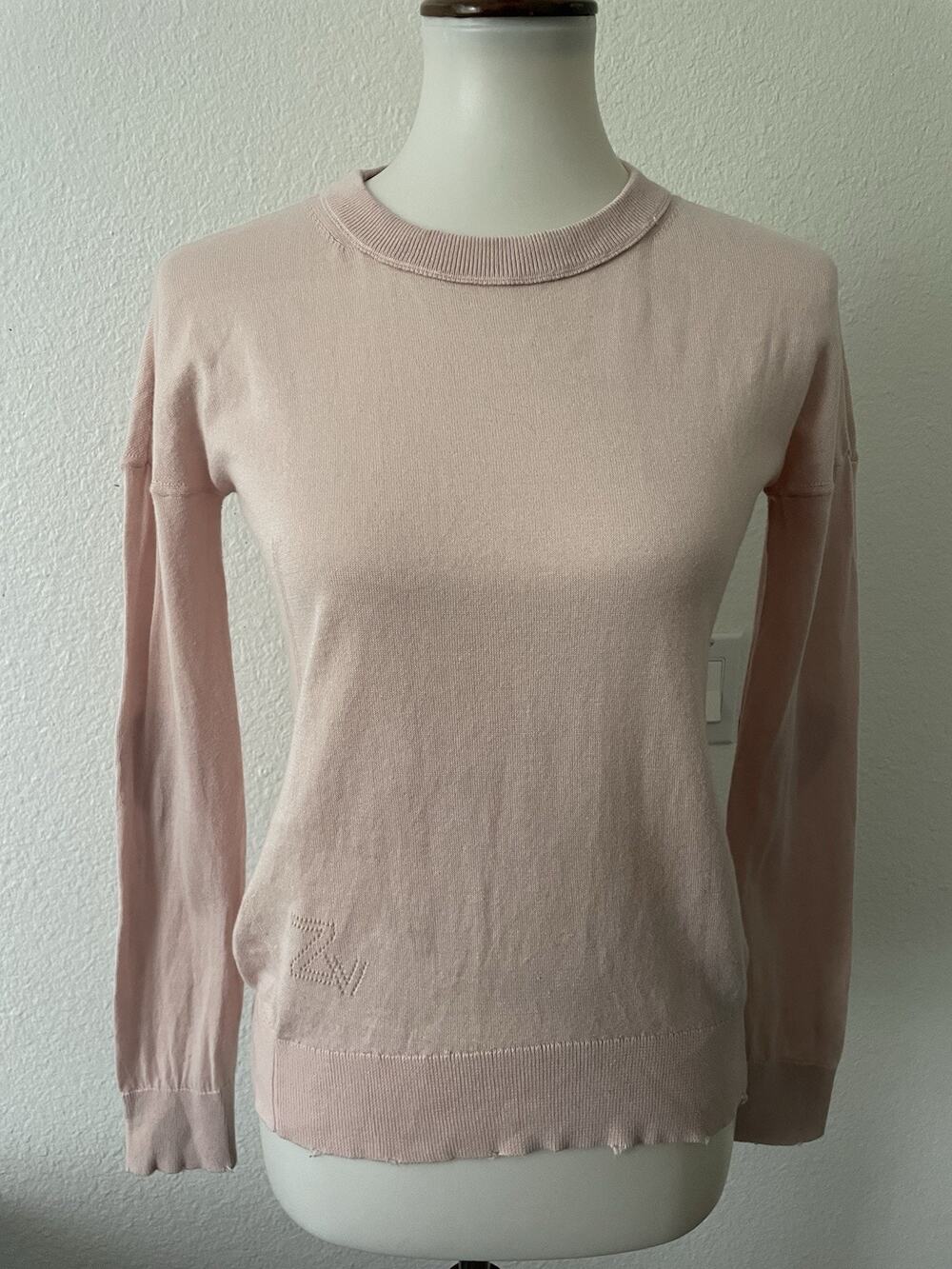 Zadig & Voltaire Sweater Pullover Cici Patch Heart Cotton FLAW